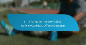 3-1-4 Formation im 9v9 Fußball: Defensivstabilität, Offensivoptionen